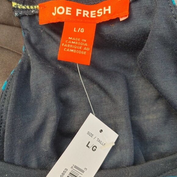 JOE FRESH Sun Dress Size Large Maxi Dress Stripe BNWT - Picture 3 of 8
